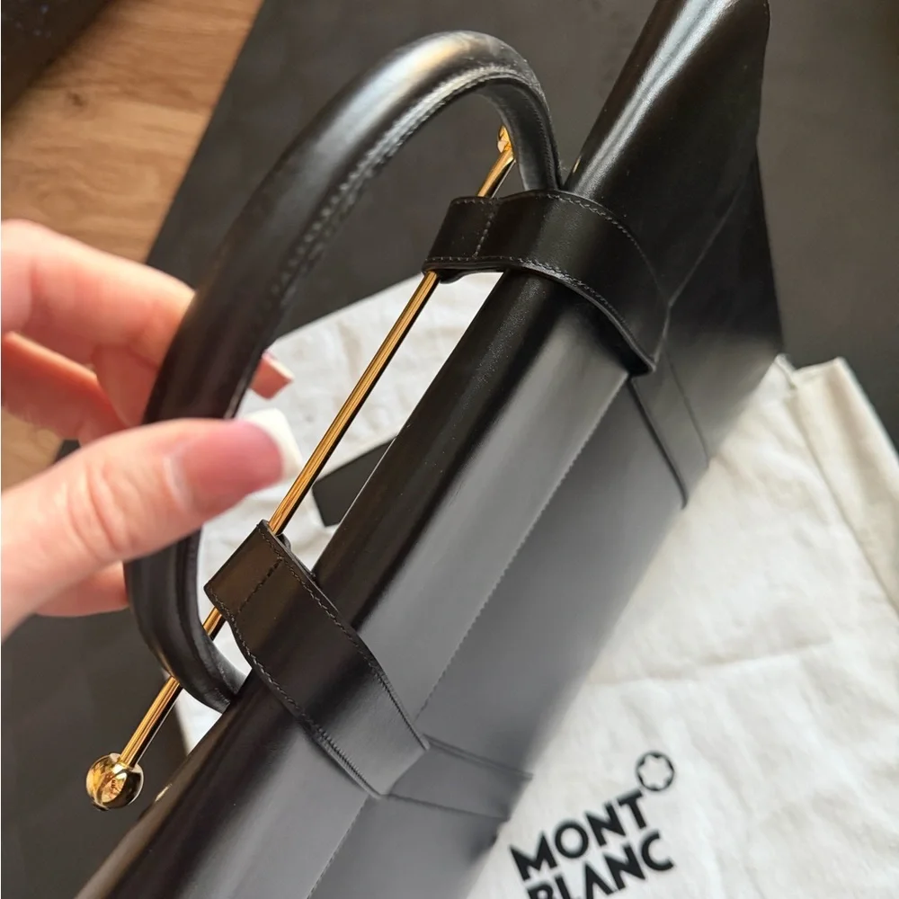 Montblanc Elegant Black Leather Briefcase